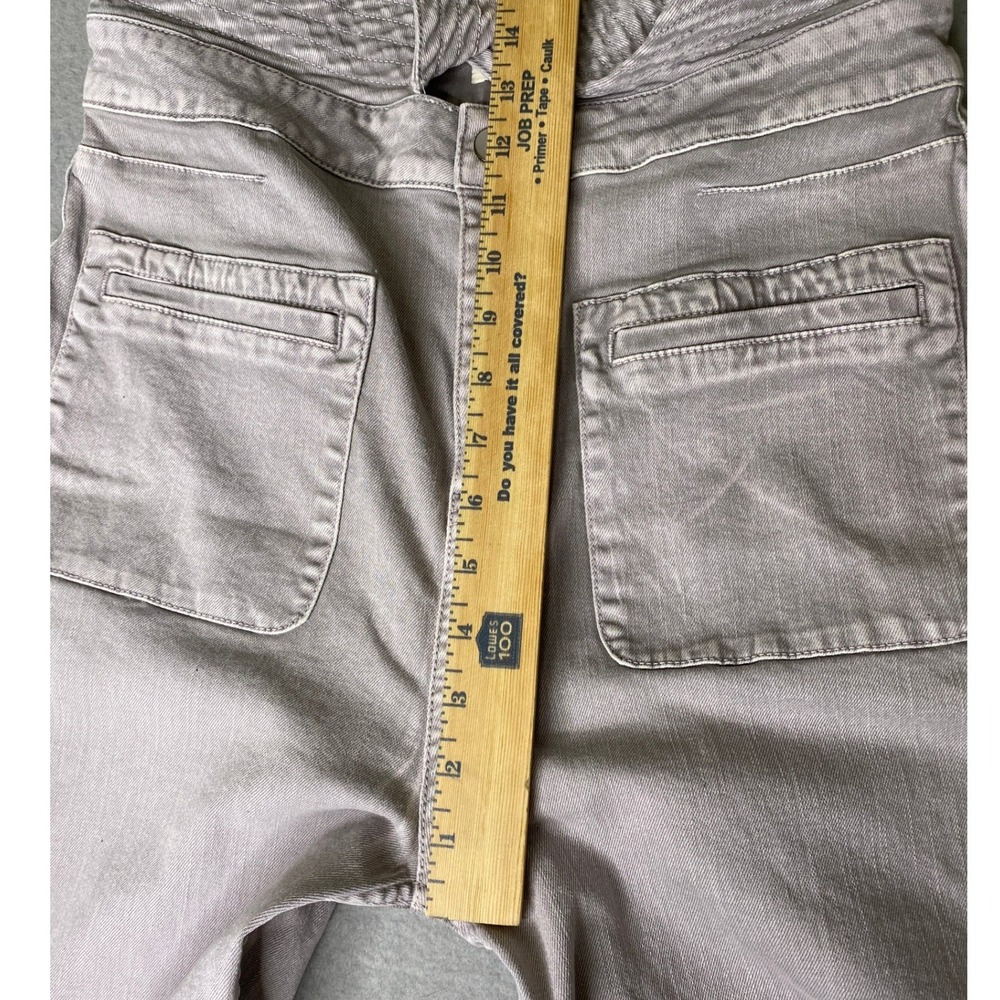 Ulla Johnson Wade Jeans Womens 10 Ash Grey Tie Waist Wide Leg Acid Wash - Picture 12 of 15